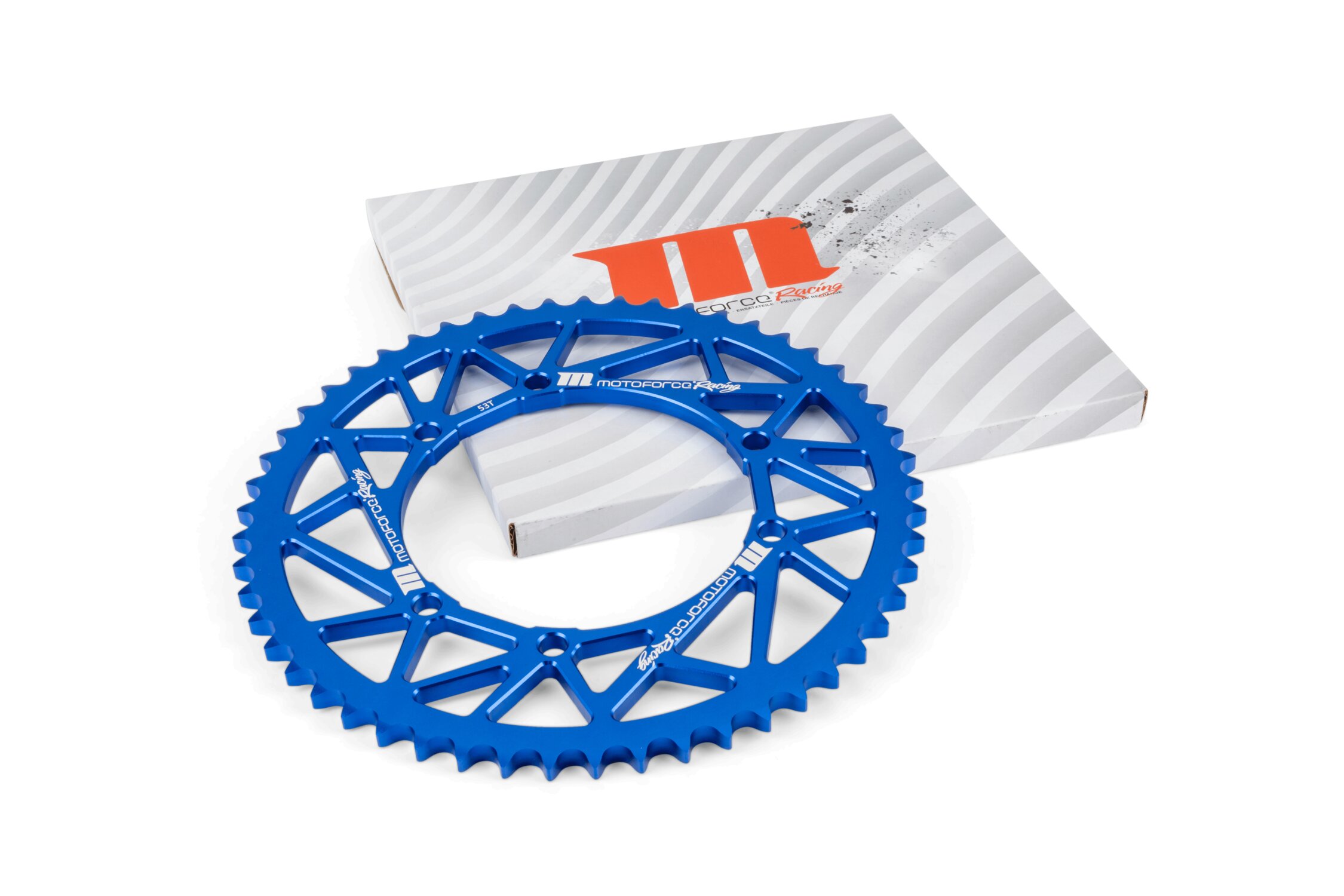 Image of Kettenrad 53 Zähne / 428 MotoForce Racing Alu Blau Sherco 50