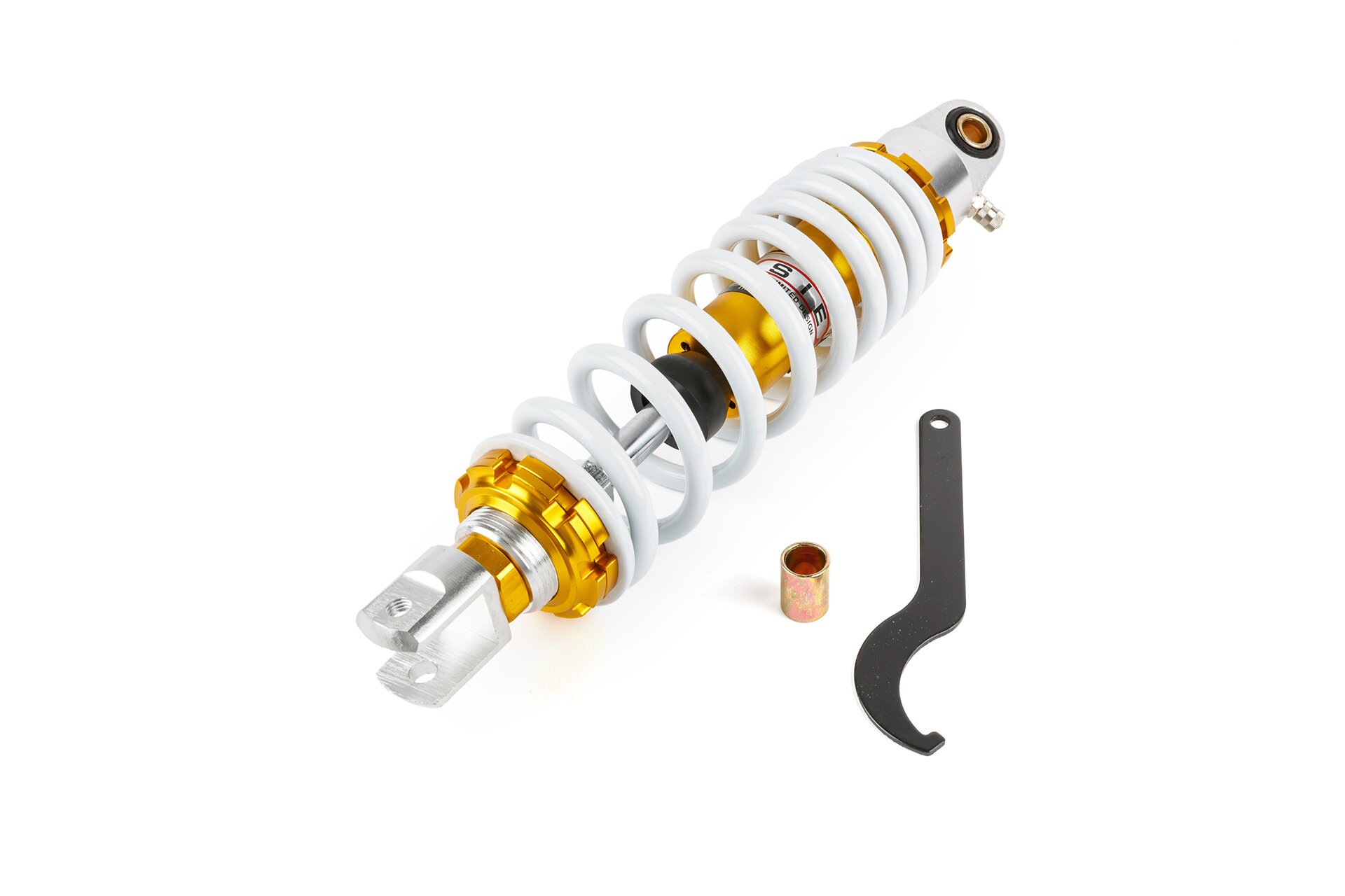 Image of Stoßdämpfer 300mm einstellbar gold / weiß universal