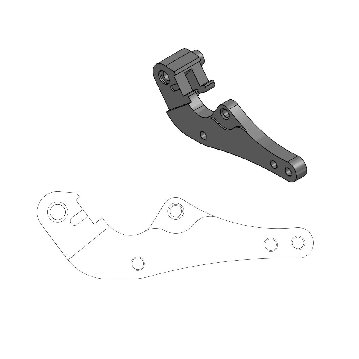 Image of Bremssatteladapter Moto Master Supermotard Street KTM / Husqvarna