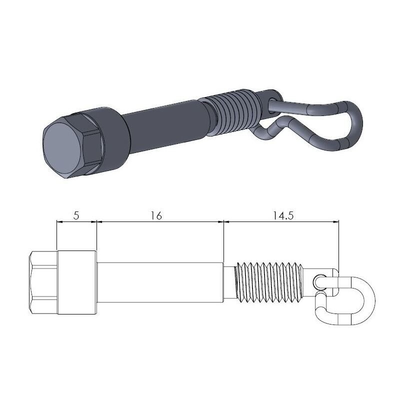Image of Bremsbelagbolzen Moto Master hinten TC / SX 50