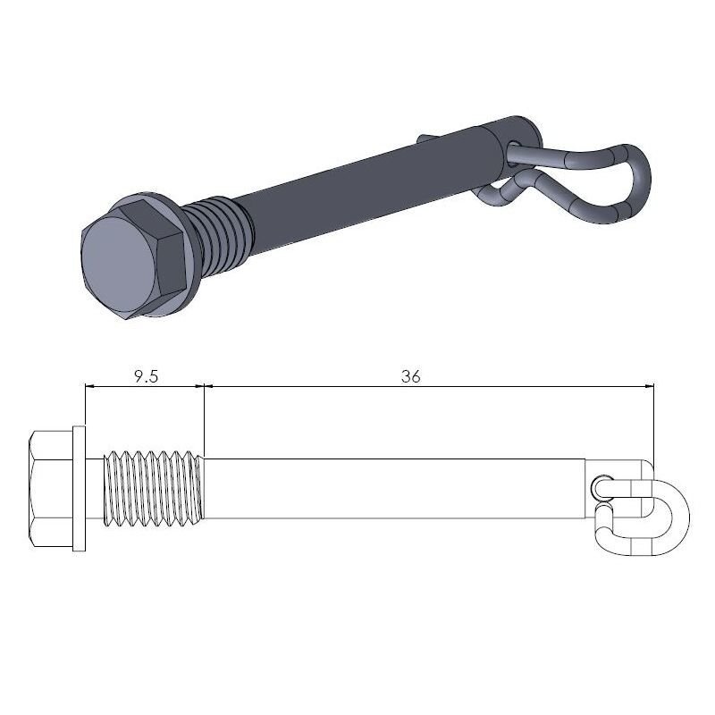 Image of Bremsbelagbolzen Moto Master hinten TC / SX 85