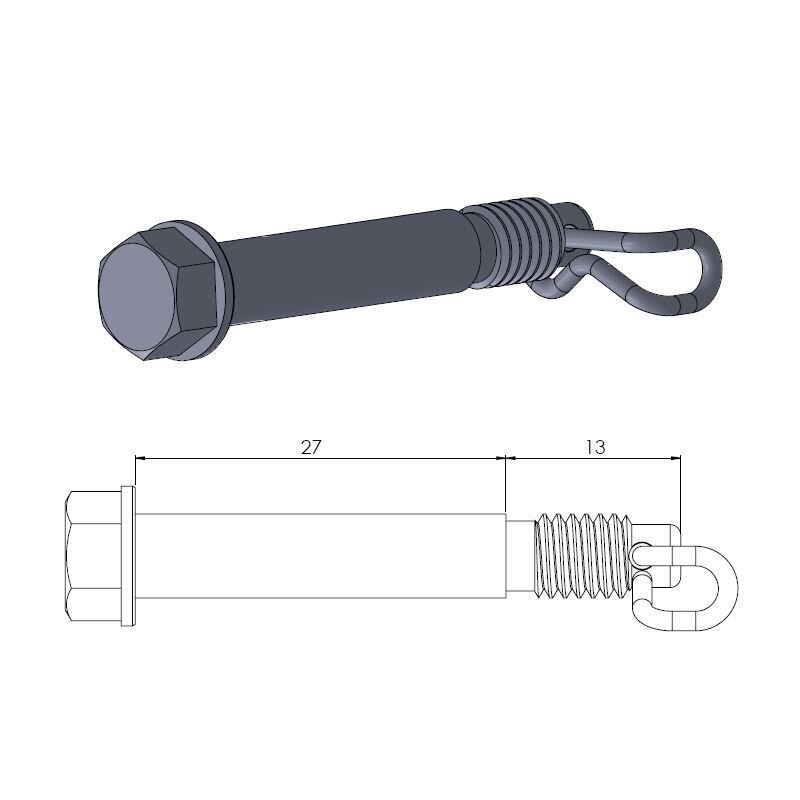 Image of Bremsbelagbolzen Moto Master hinten TC / SX 65