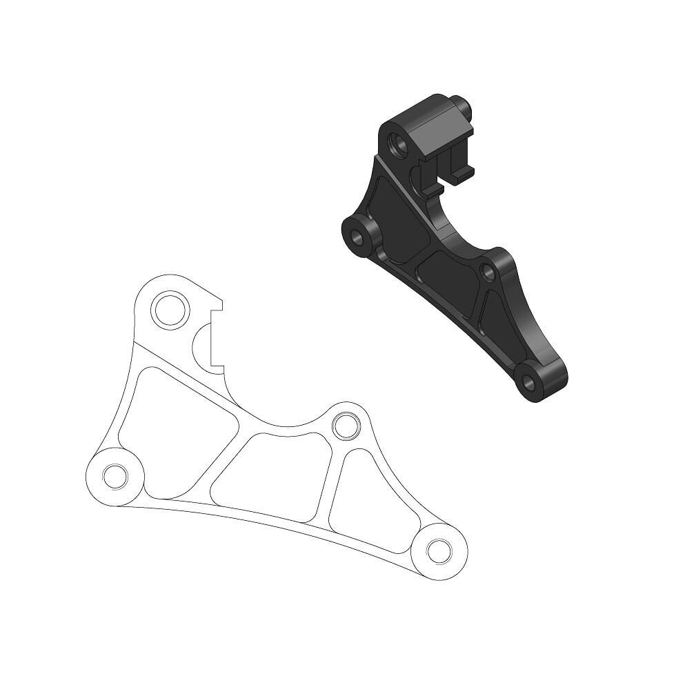 Image of Bremssatteladapter Moto Master Supermoto Street 320mm KXF ab 2006