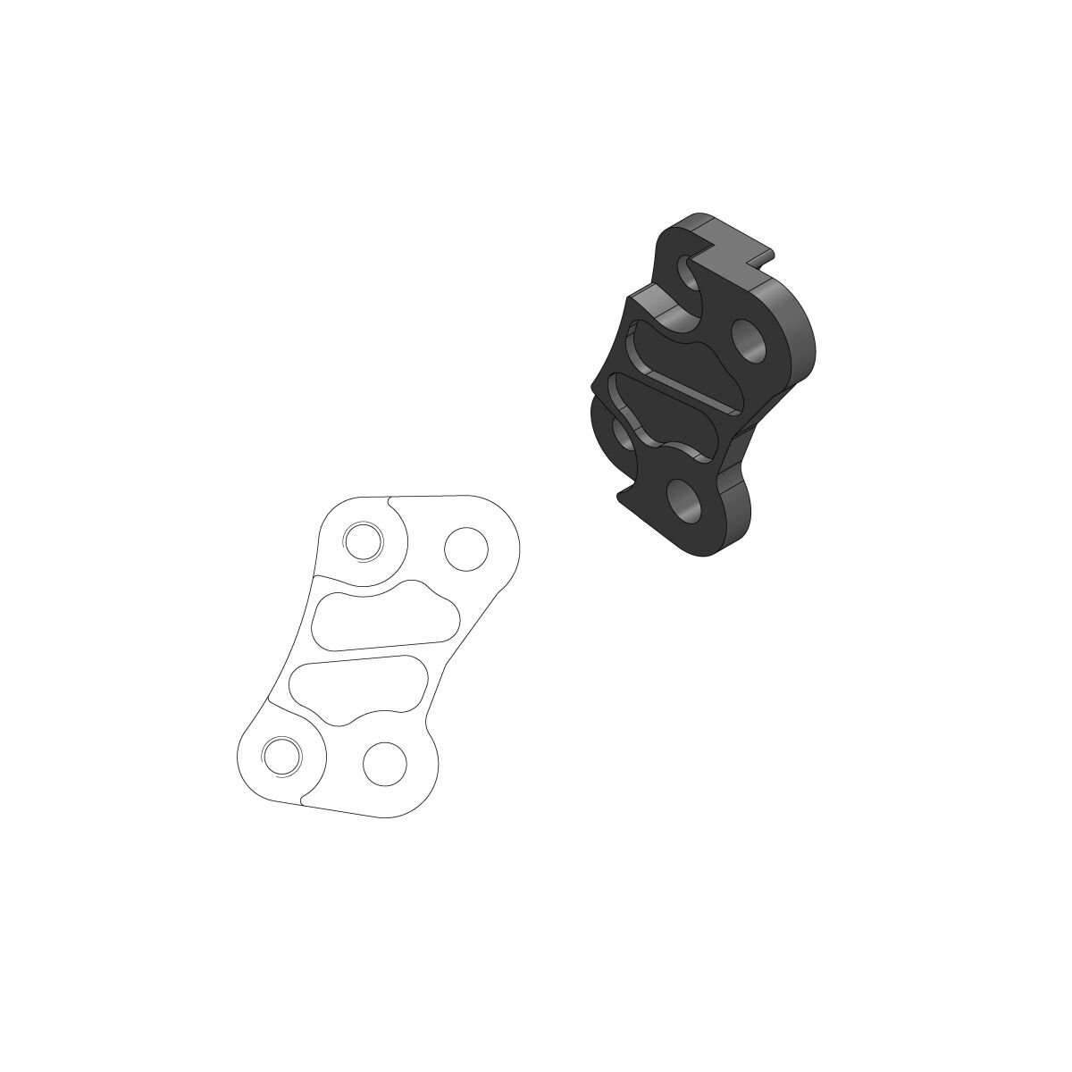 Image of Bremssatteladapter Moto Master 260mm KX 85
