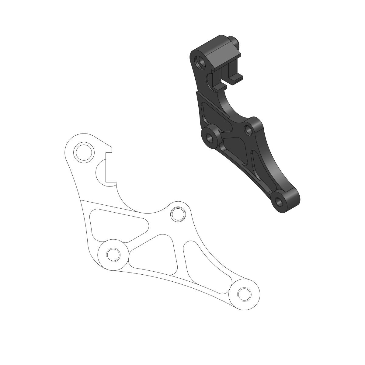 Image of Bremssatteladapter Moto Master Street 320mm YZF ab 2016