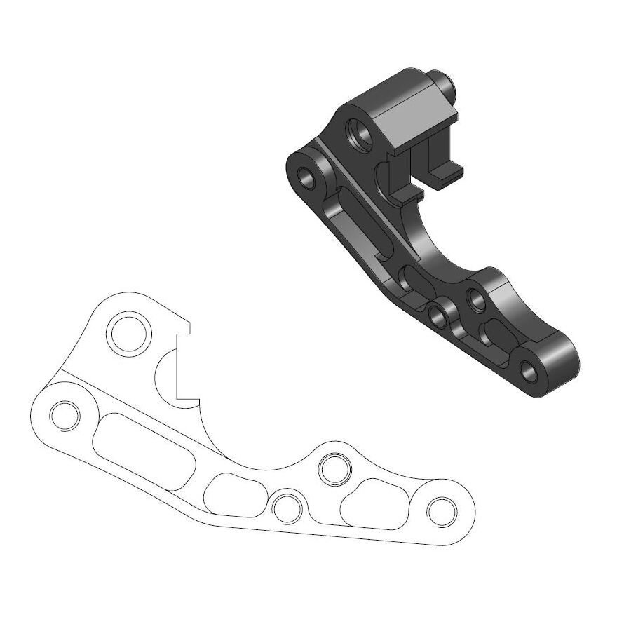 Image of Bremssatteladapter Moto Master 270mm Beta RR ab 2013