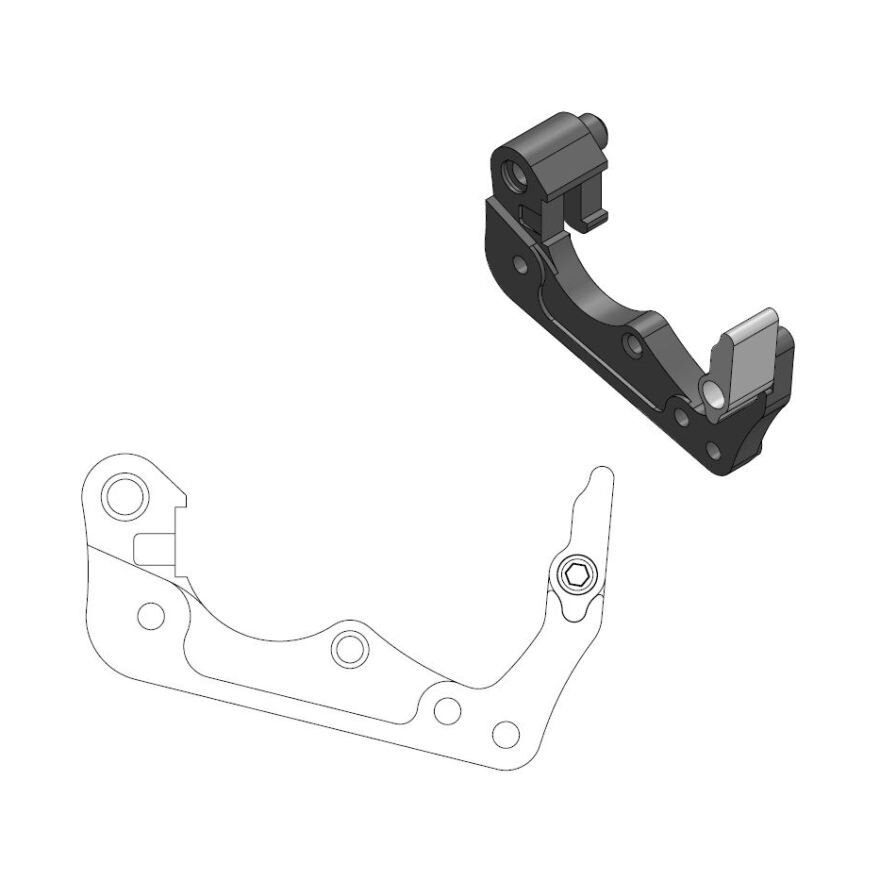 Image of Bremssatteladapter Moto Master 260 mm schwarz SX / TC 86