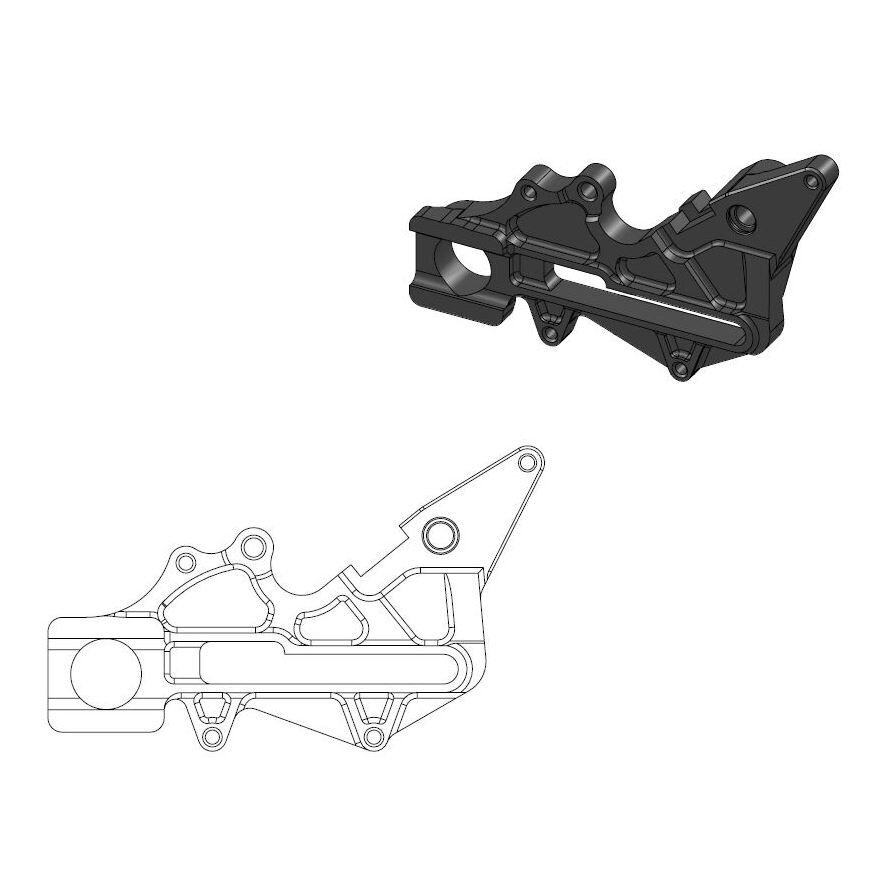 Image of Bremssatteladapter Moto Master 220mm schwarz KTM bis 2016