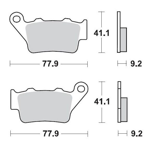Image of Bremsbeläge hinten Moto Master 093212 Sinter Pro Racing GP Husqvarna CR / WR