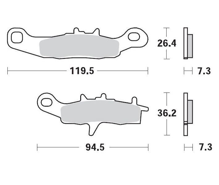 Image of Bremsbeläge vorn Moto Master 093912 Sinter Pro Racing GP KX / RM 85