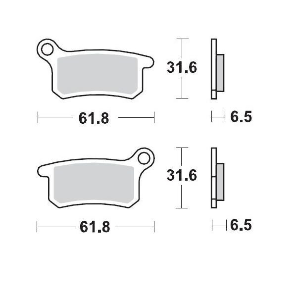 Image of Bremsbeläge vorn Moto Master 094612 Sinter Pro Racing GP TC / SX 65