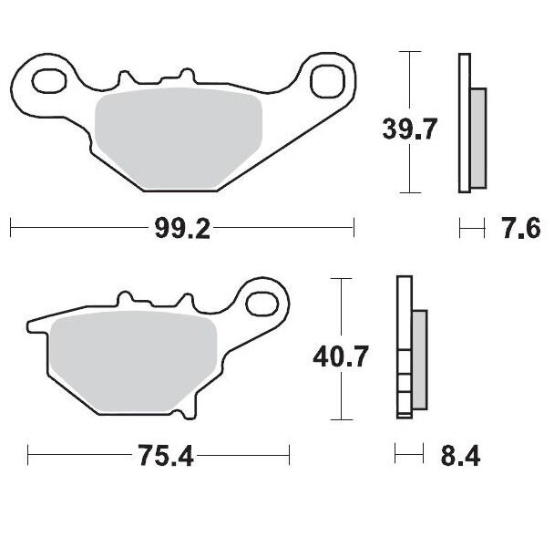 Image of Bremsbeläge hinten Moto Master 094811 Sinter Pro Racing RM 85