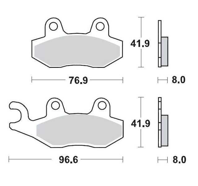 Image of Bremsbeläge vorn Moto Master Pro Racing GP YZ 92-97 / RM 87-95