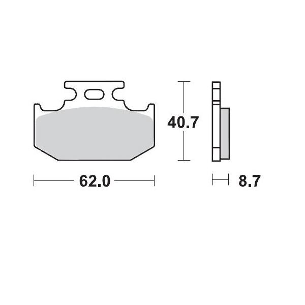 Image of Bremsbeläge hinten Moto Master Pro Racing KX 125 / 250 1989-1994