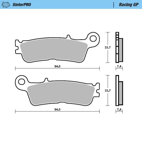 Image of Bremsbeläge vorn Moto Master 099812 Racing GP YZF 250 / 450