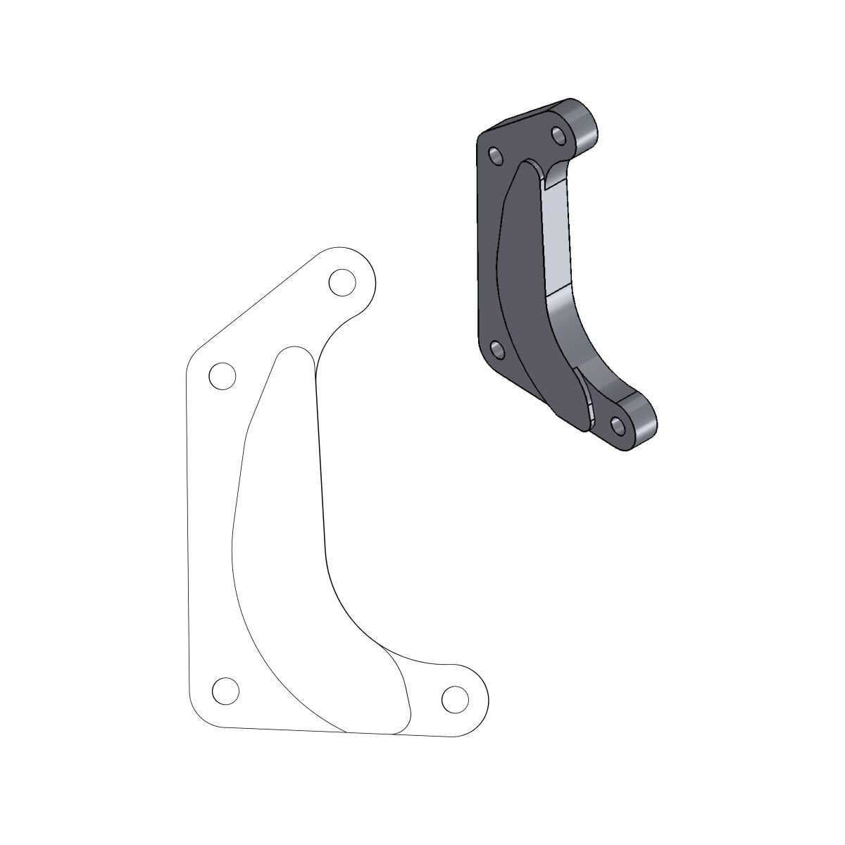 Image of Bremssatteladapter Moto Master Racing CR / CRF 2004 - 2014