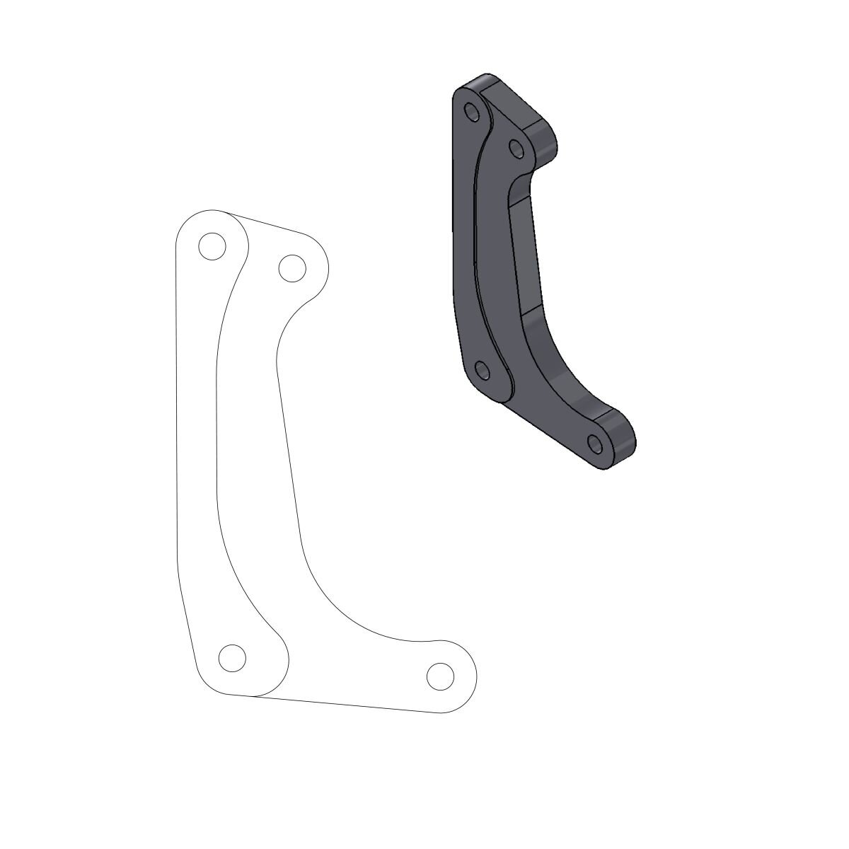 Image of Bremssatteladapter Moto Master Street RM-Z 250 / 450