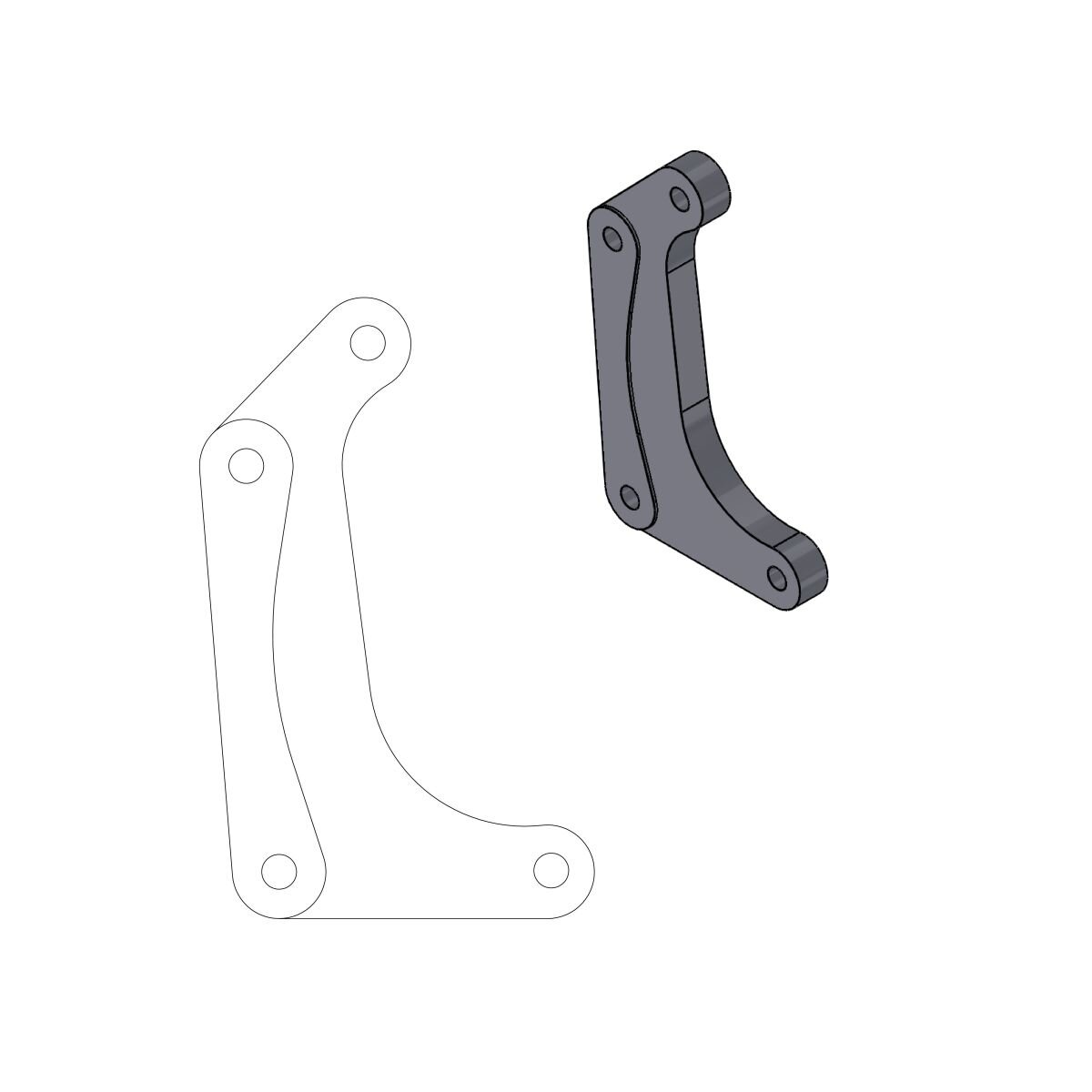Image of Bremssatteladapter Moto Master Racing WRF ab 2017 / YZF ab 2007