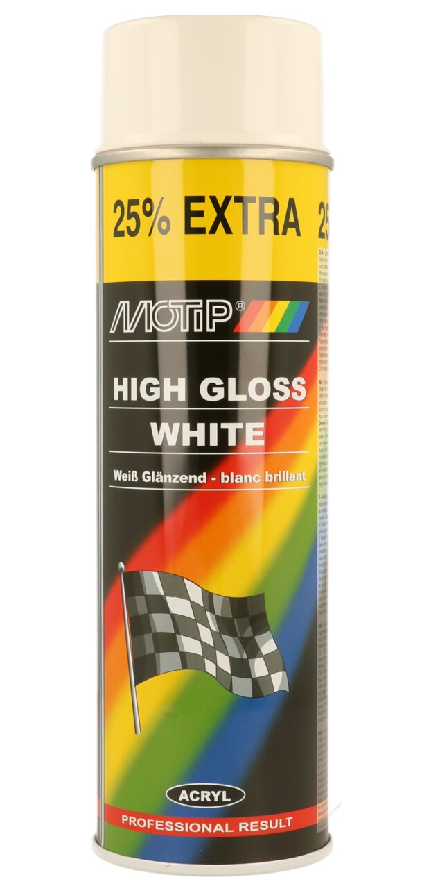 Image of Sprühlack Motip weiß glänzend 500ml