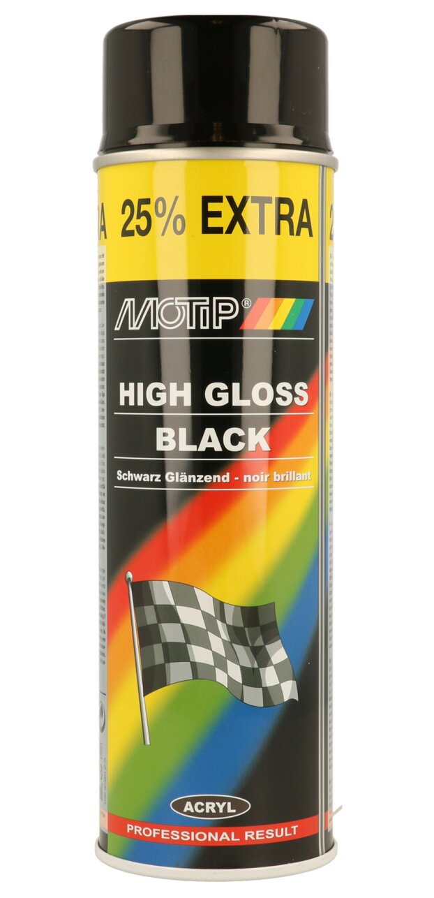 Image of Sprühlack Motip schwarz glänzend 500ml