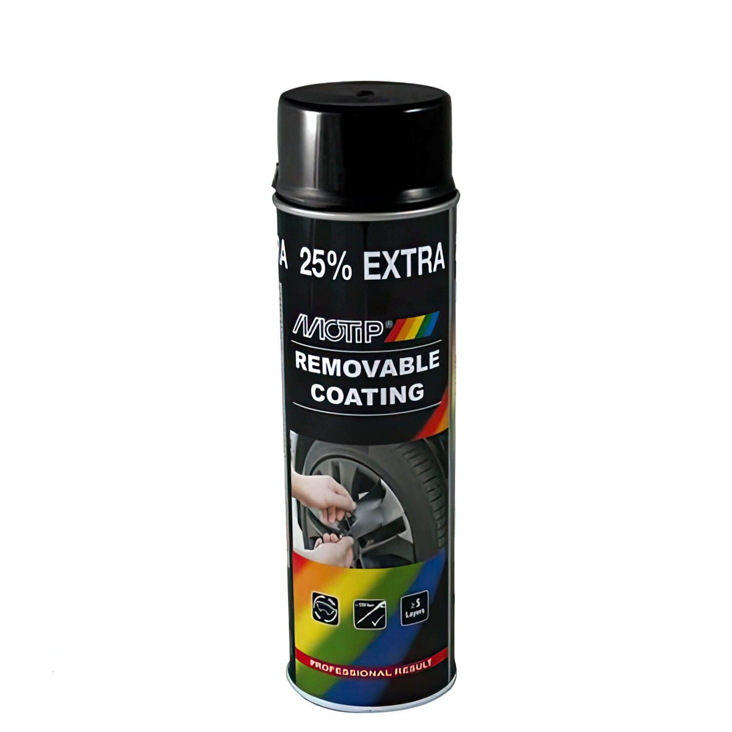 Image of Abziehlack Motip Sprayplast glänzend schwarz 500ml