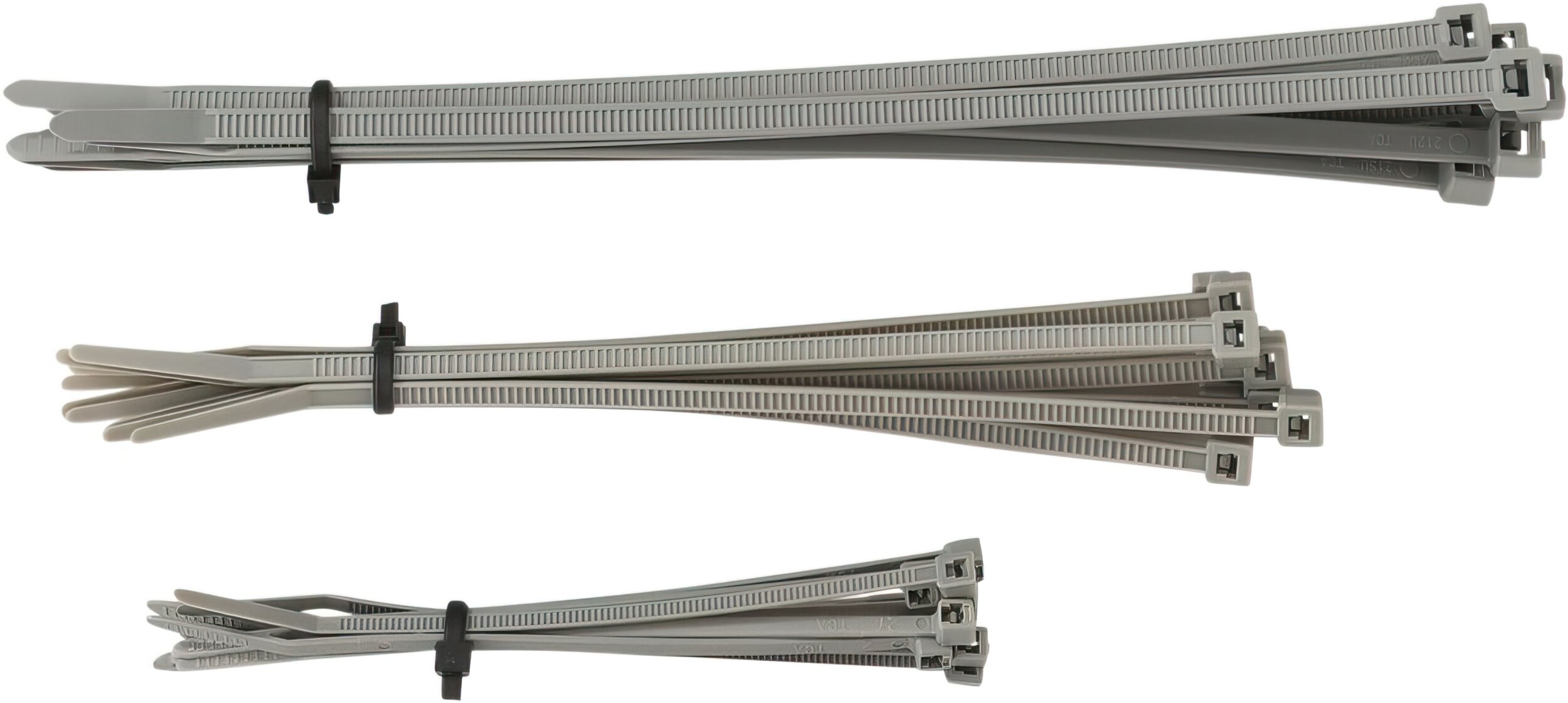 Image of Kabelbinder 10cm / 15cm / 20cm grau (x30)