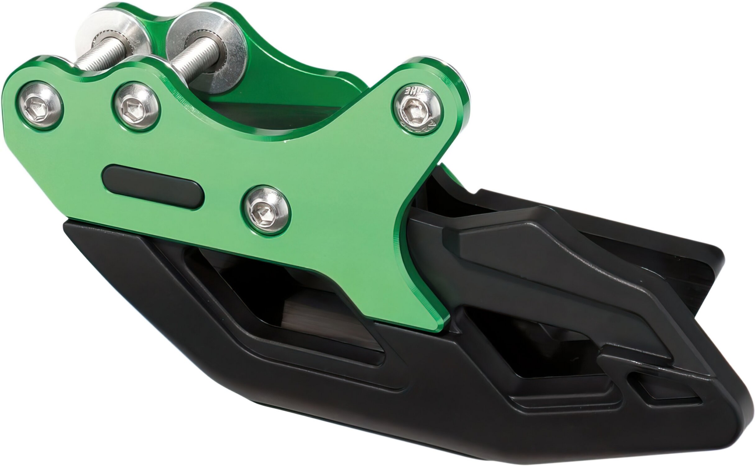 Image of Kettenführung komplett Moose Racing KXF 250 / 450 Alu / Polyurethane grün