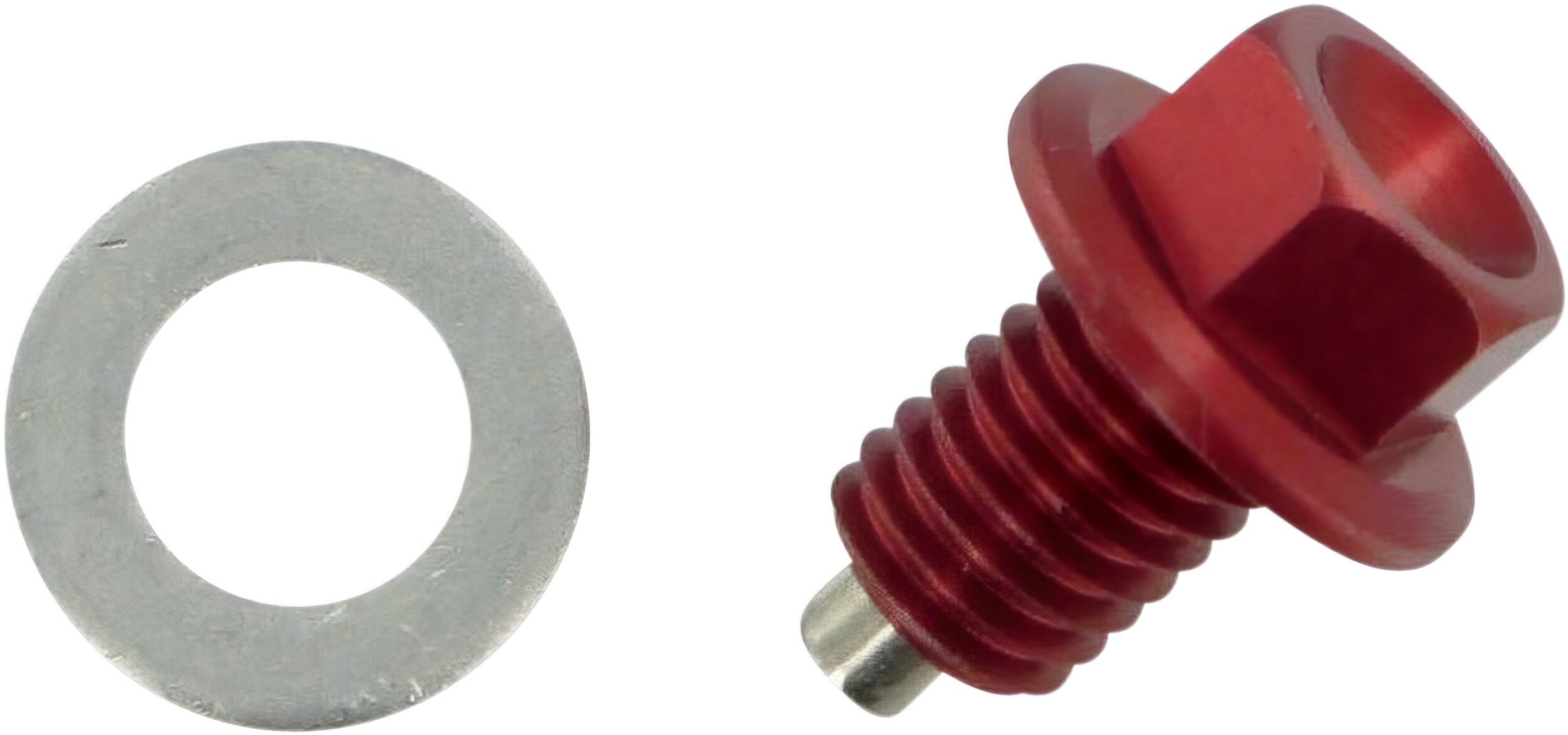 Image of Ölablassschraube magnetisch Moose Racing rot Kawasaki / Suzuki