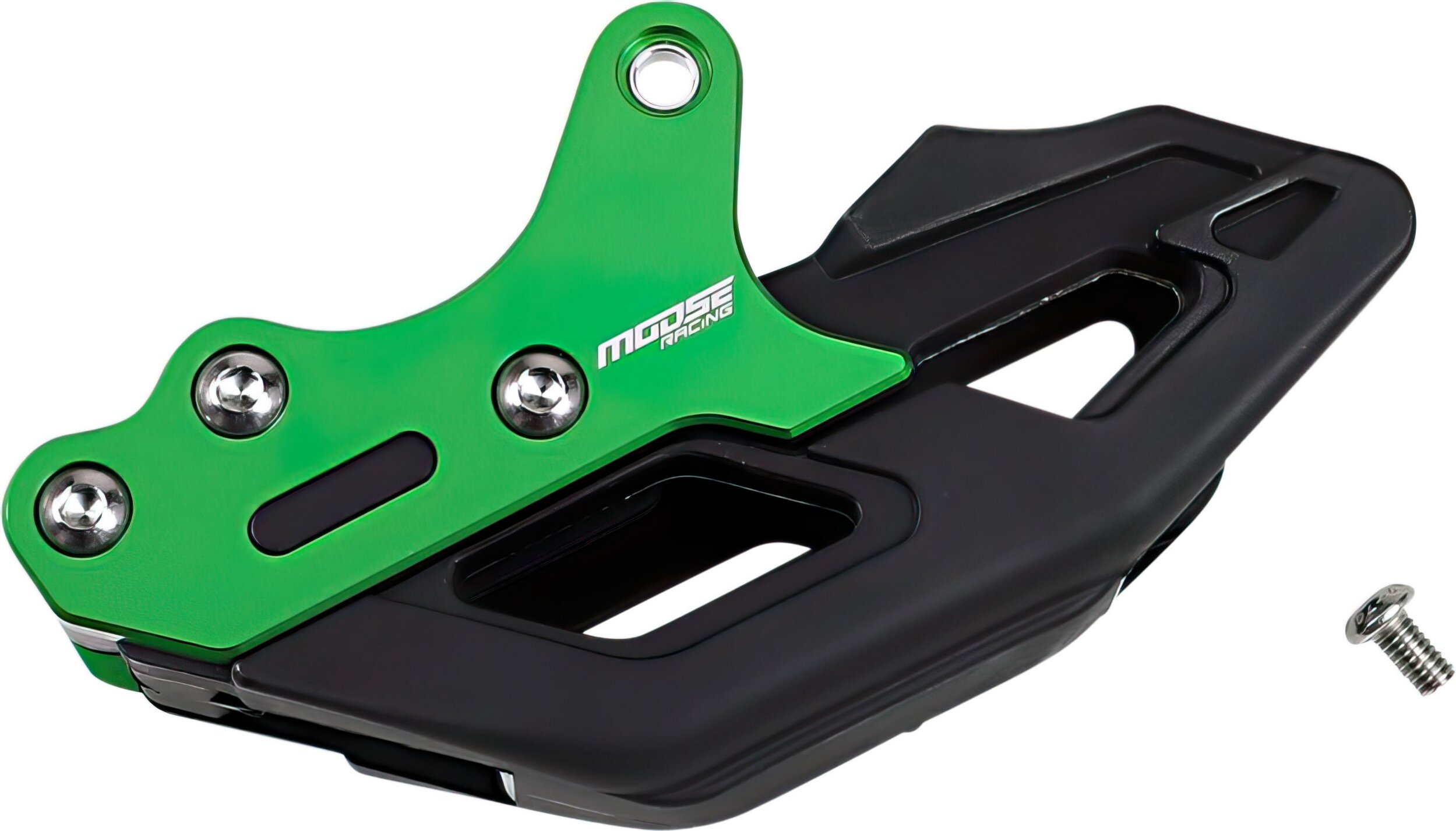 Image of Kettenführung komplett Moose Racing KXF 450 Alu / Polyurethane grün