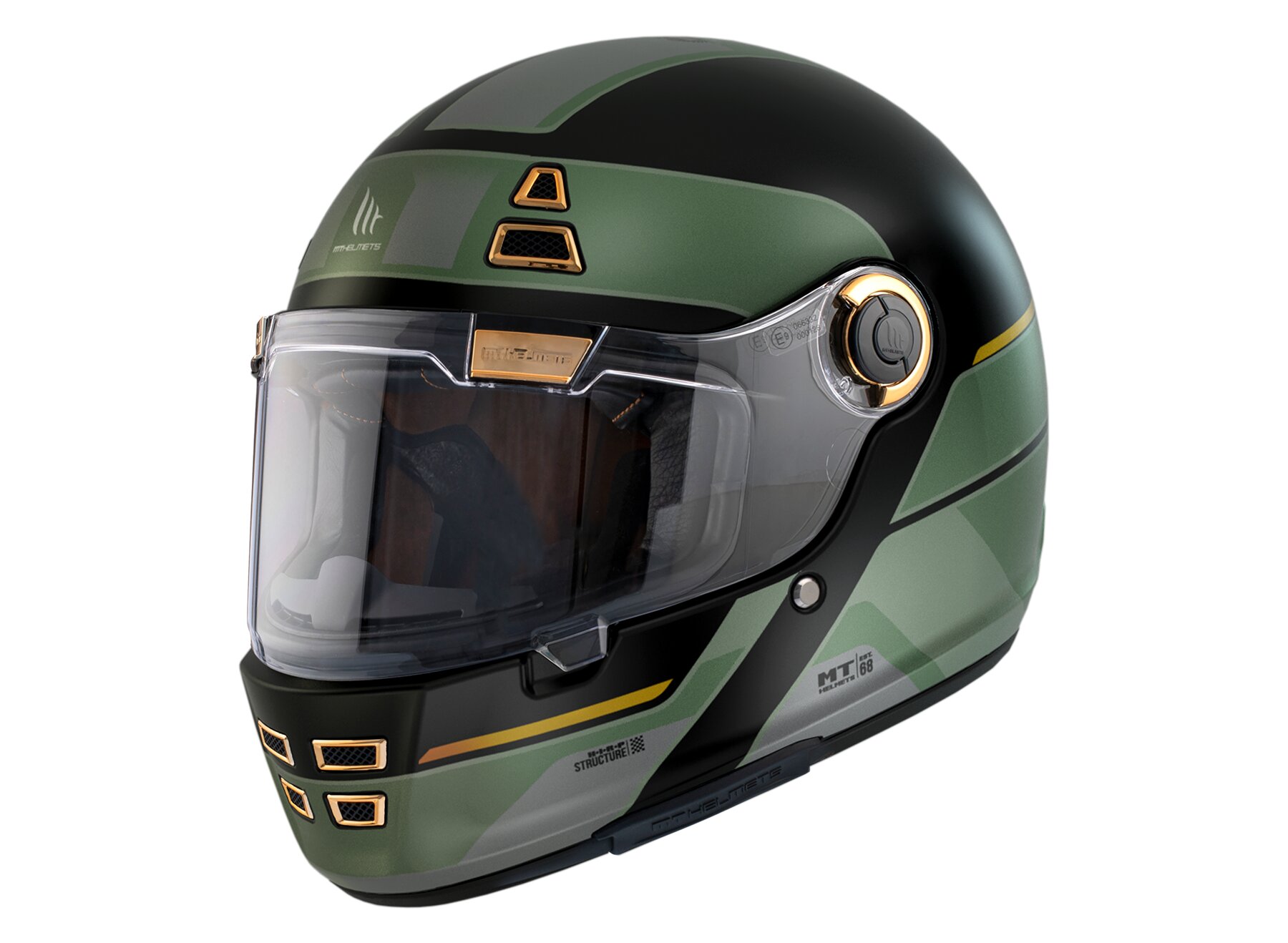 Image of Integralhelm MT Helmets Jarama 68TH khaki grün XS