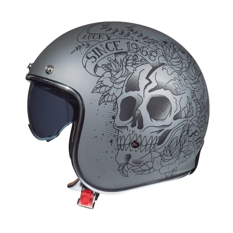 Image of Jethelm MT Helmets Le Mans 2 SV Skull & Rose grau XXL