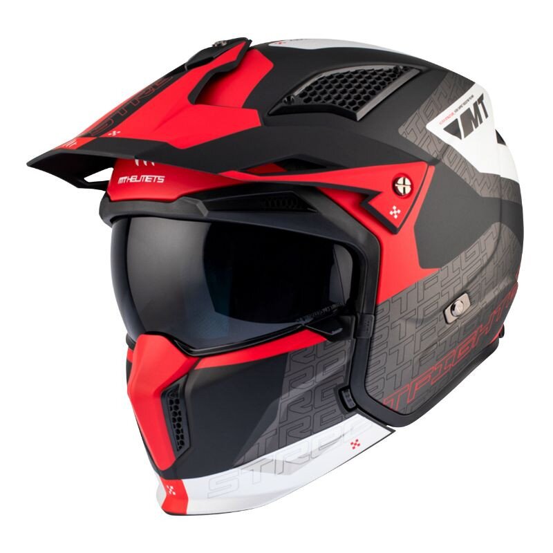 Image of Trial Helm MT Helmets Streetfighter SV S Totem grau / rot XL