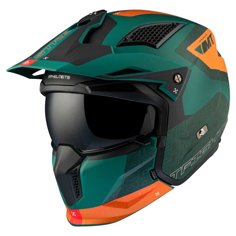 Image of Trial Helm MT Helmets Streetfighter SV S Totem grün / orange M