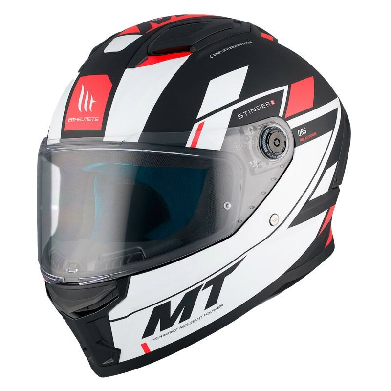 Image of Integralhelm MT Helmets Stinger 2 Zivze schwarz / weiss L