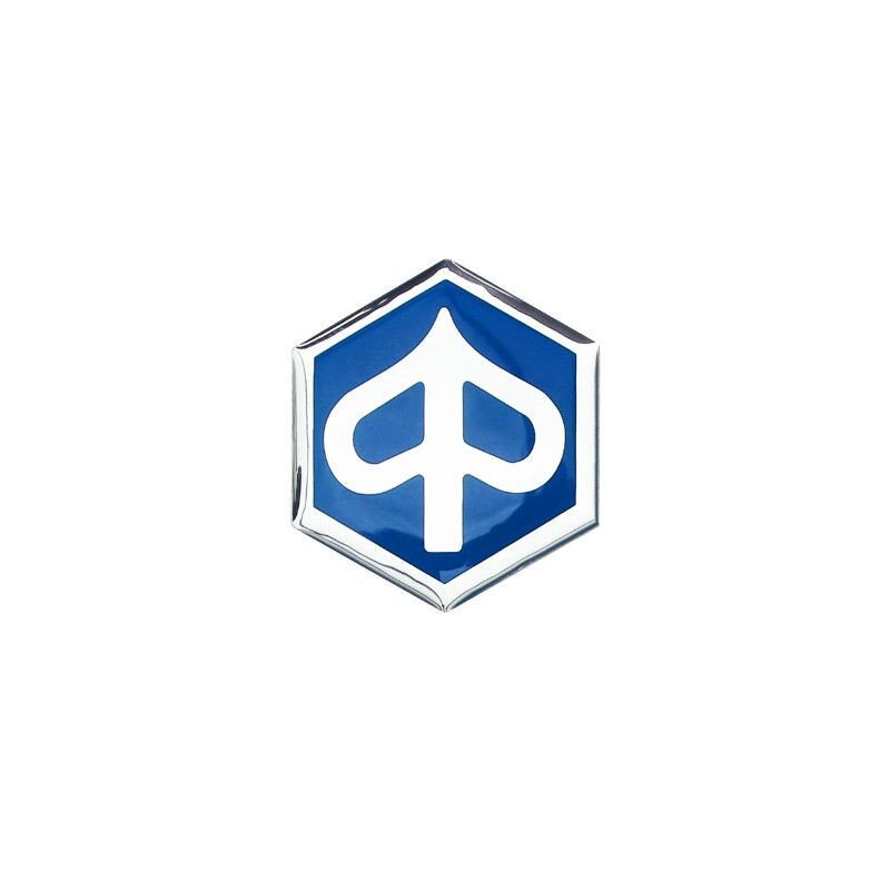 Image of Aufkleber / Emblem 3D "Piaggio" 33mm silber biegsam Piaggio