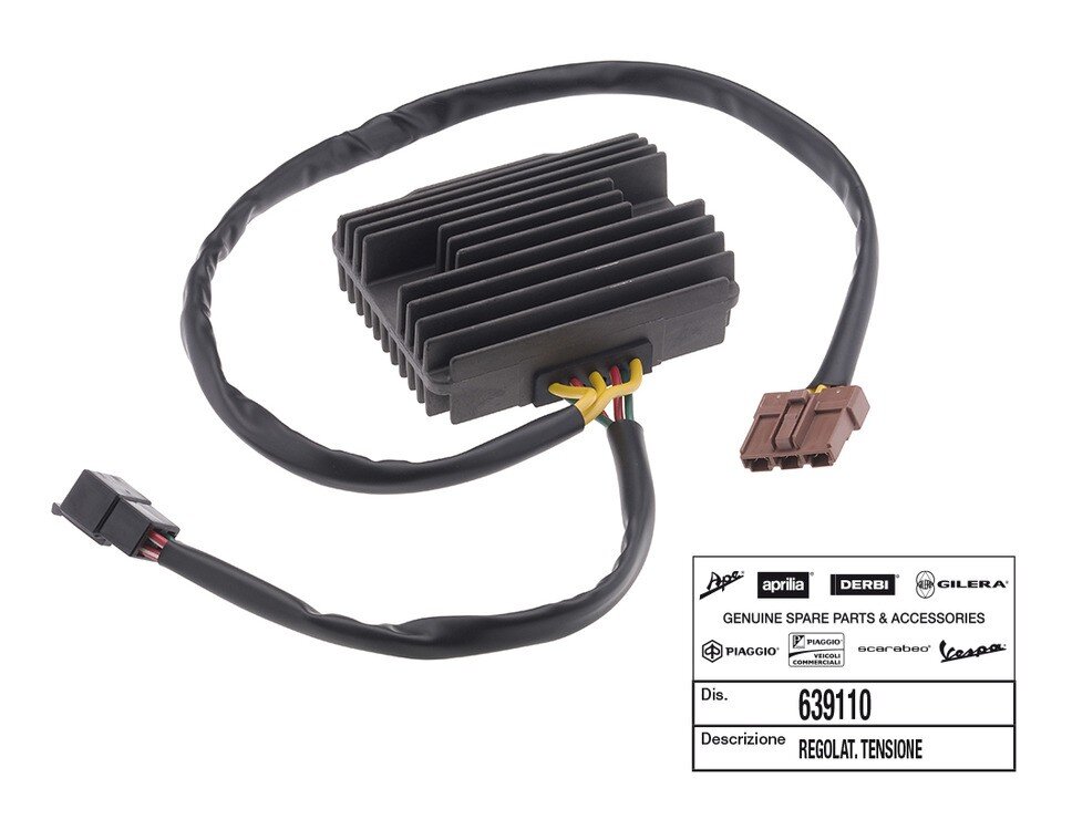 Image of Spannungsregler 7 Kabel 2 Multistecker Piaggio / Vespa 125cc - 500cc