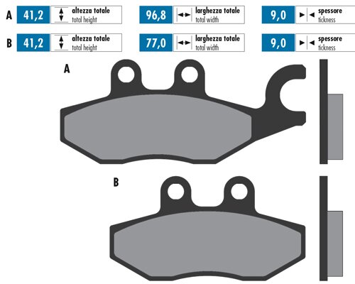 Image of Bremsbeläge Polini Original Bremssattel rechts Piaggio X-Evo