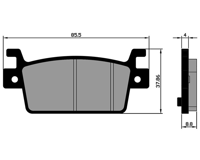 Image of Bremsbeläge Polini Original hinten Kymco AK 550
