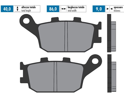 Image of Bremsbeläge hinten Polini Sinter Honda Forza 250