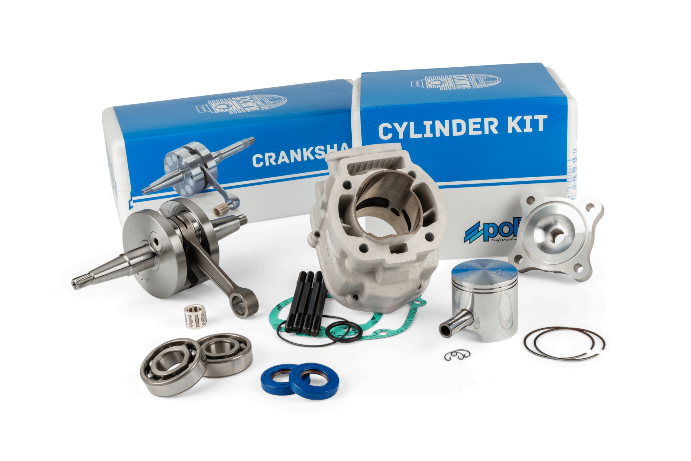 Image of Kit Zylinder + Kurbelwelle Polini Alu Racing 80ccm Derbi Euro 3 / 4