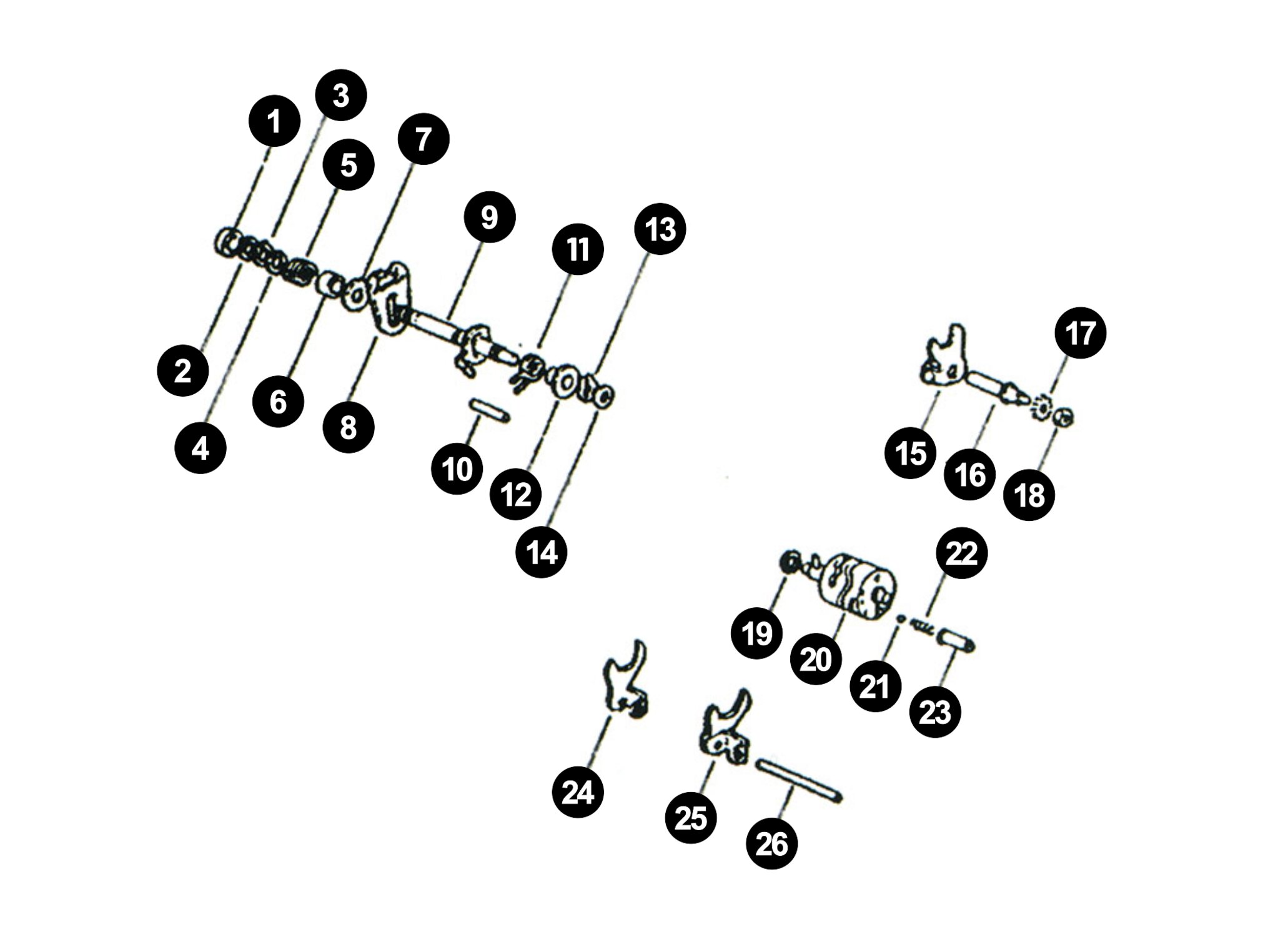 Image of Original Ersatzteile Minarelli AM6 Schaltwelle