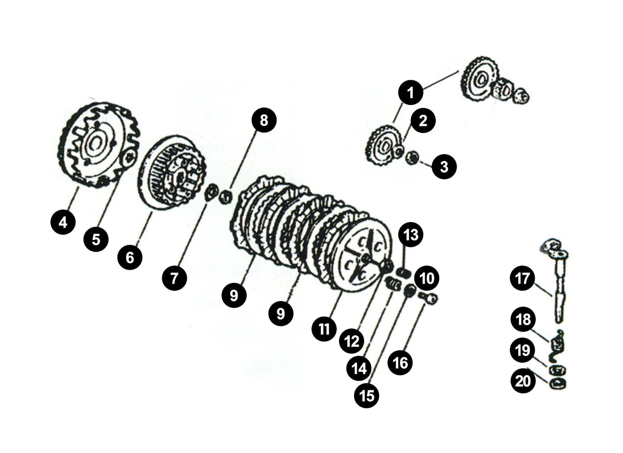 Image of Original Ersatzteile Minarelli AM6 Kupplung