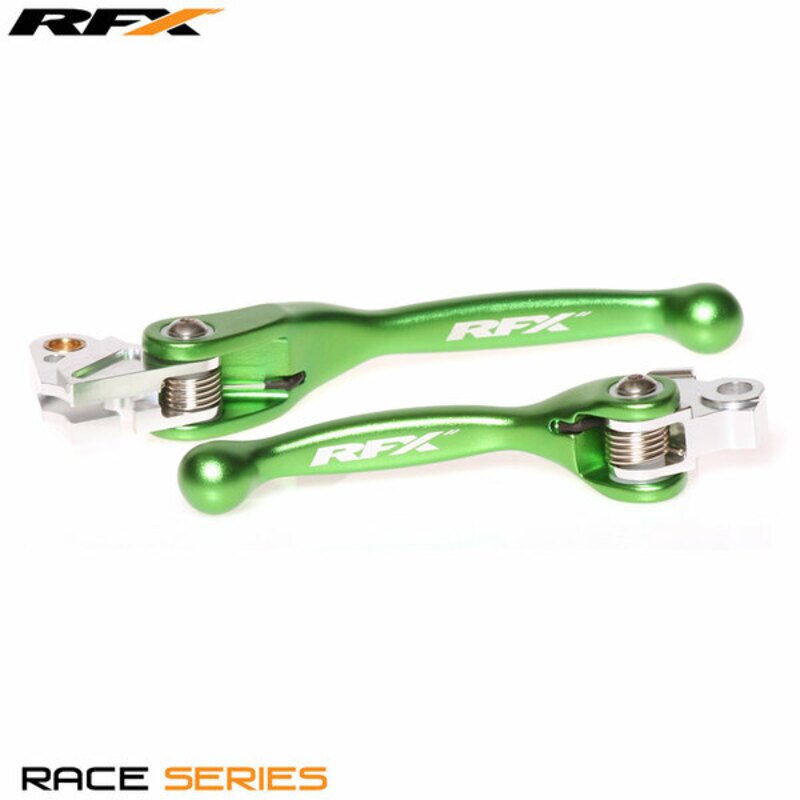 Image of Hebelset RFX Race klappbar geschmiedet grün Kawasaki KXF 450