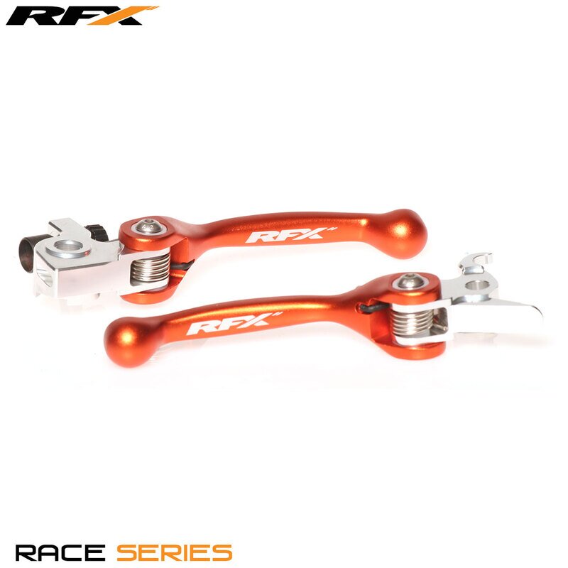 Image of Hebelset RFX Race klappbar geschmiedet orange KTM (Brembo Bremse / Brembo Kupplung)