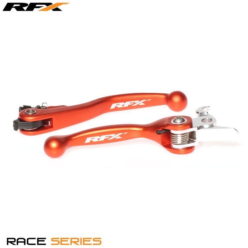 Image of Hebelset RFX Race klappbar geschmiedet orange KTM (Brembo Bremse / Magura Kupplung) 2009-2012