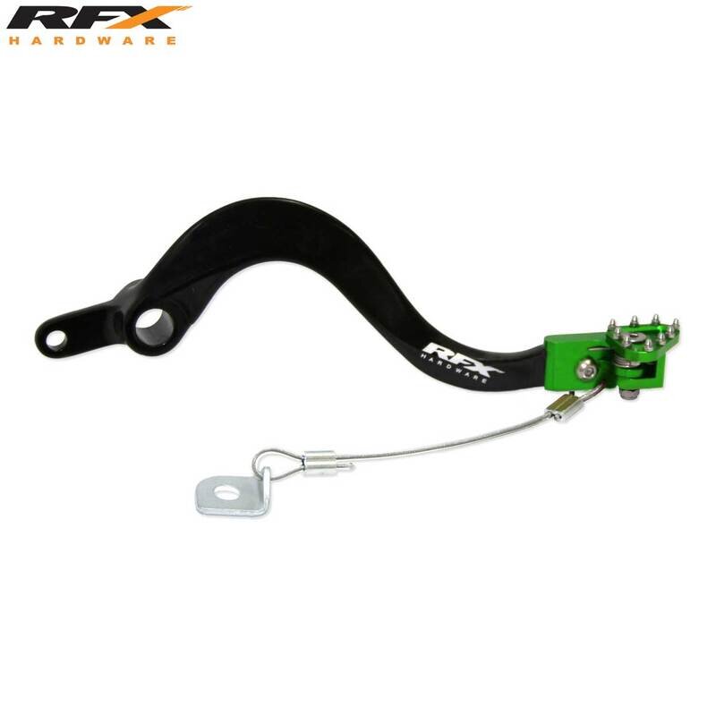 Image of Bremspedal RFX Pro klappbar schwarz / grün Kawasaki KXF 250