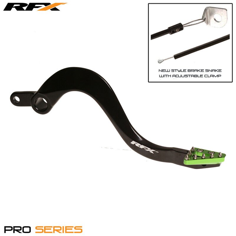Image of Bremspedal RFX Pro standard schwarz / grün KXF 250 bis 2020