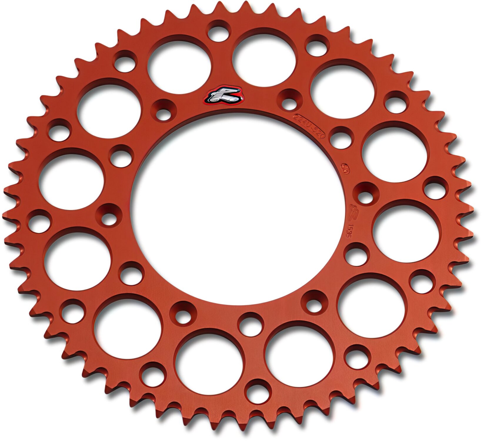 Image of Kettenrad Renthal 520 Z53 Ultra Light selbstreinigend orange KTM / Husqvarna / GasGas