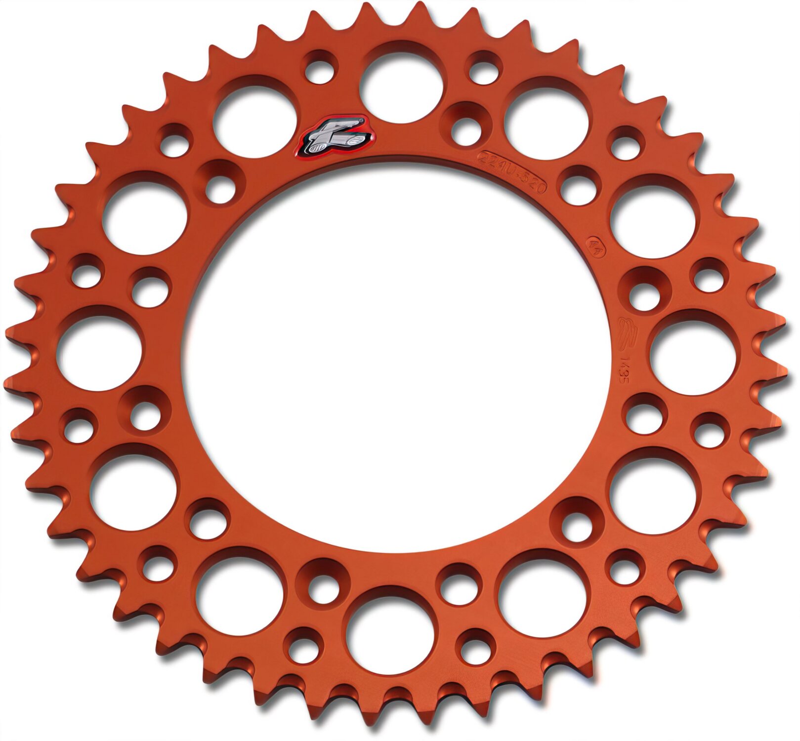 Image of Kettenrad Renthal 520 Z44 Ultra Light selbstreinigend orange KTM / Husqvarna / GasGas