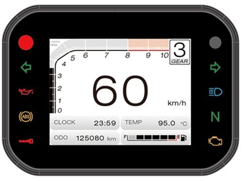 Image of Tachometer Koso RX-3S mit TFT Display bis 15.000 U/min